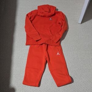Jordan Kids Red Sweatpants & Hoodie Set